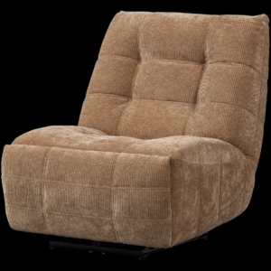 HEIN RECLINER ELECTRIC WOVEN RIB FABRIC LIGHT BROWN