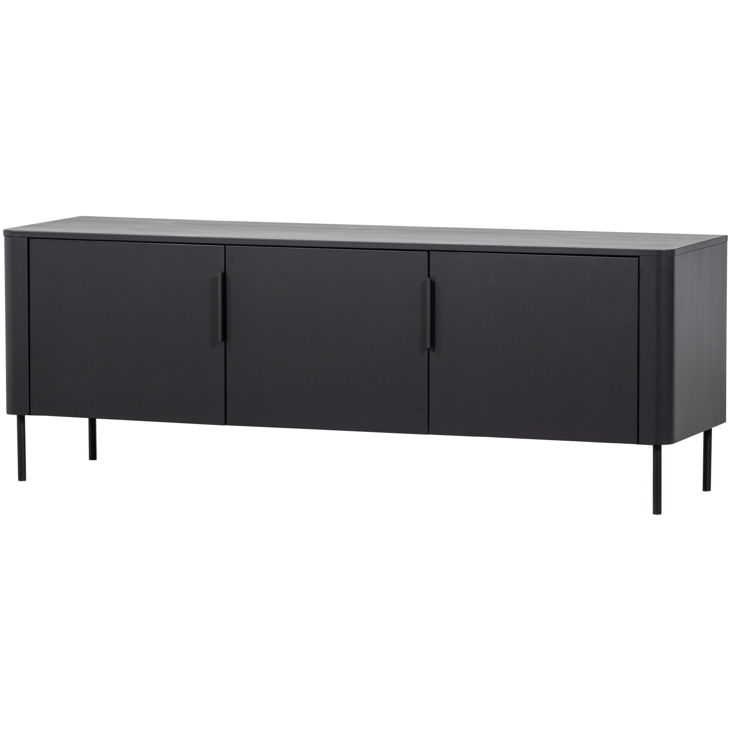 GUNNAR TV UNIT 154CM PINE MATTE BLACK [fsc]