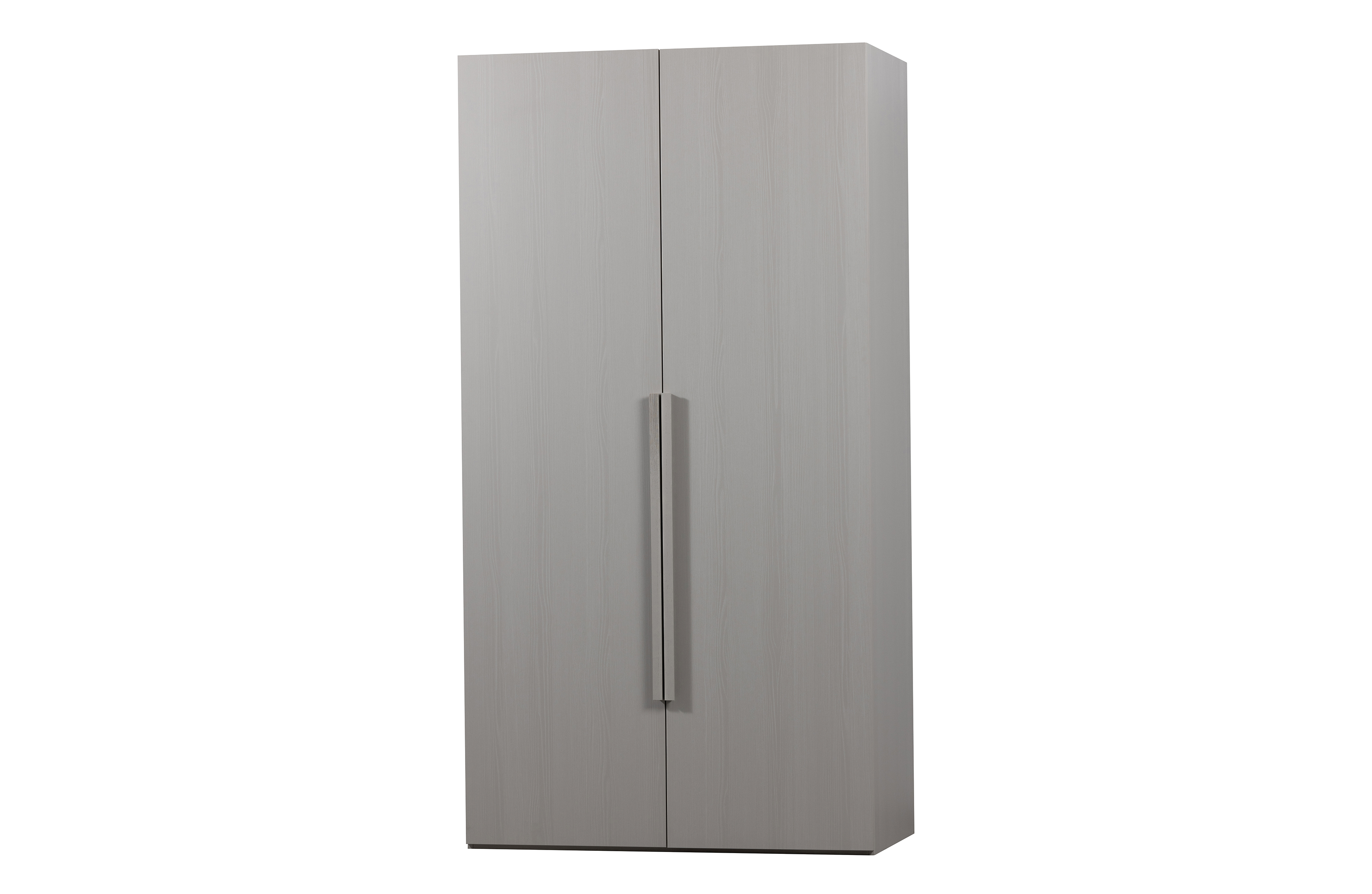 WOOD Šatní skříň RENS světlá šedá 2 dveře