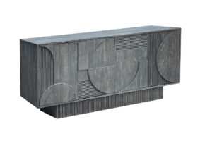 Invicta Mangová komoda ART DECO šedá 170 cm