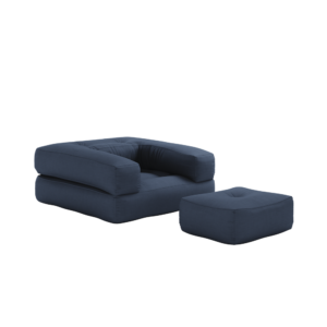 KARUP DESIGN Rozkládací křeslo CUBE 3v1 tmavě modré