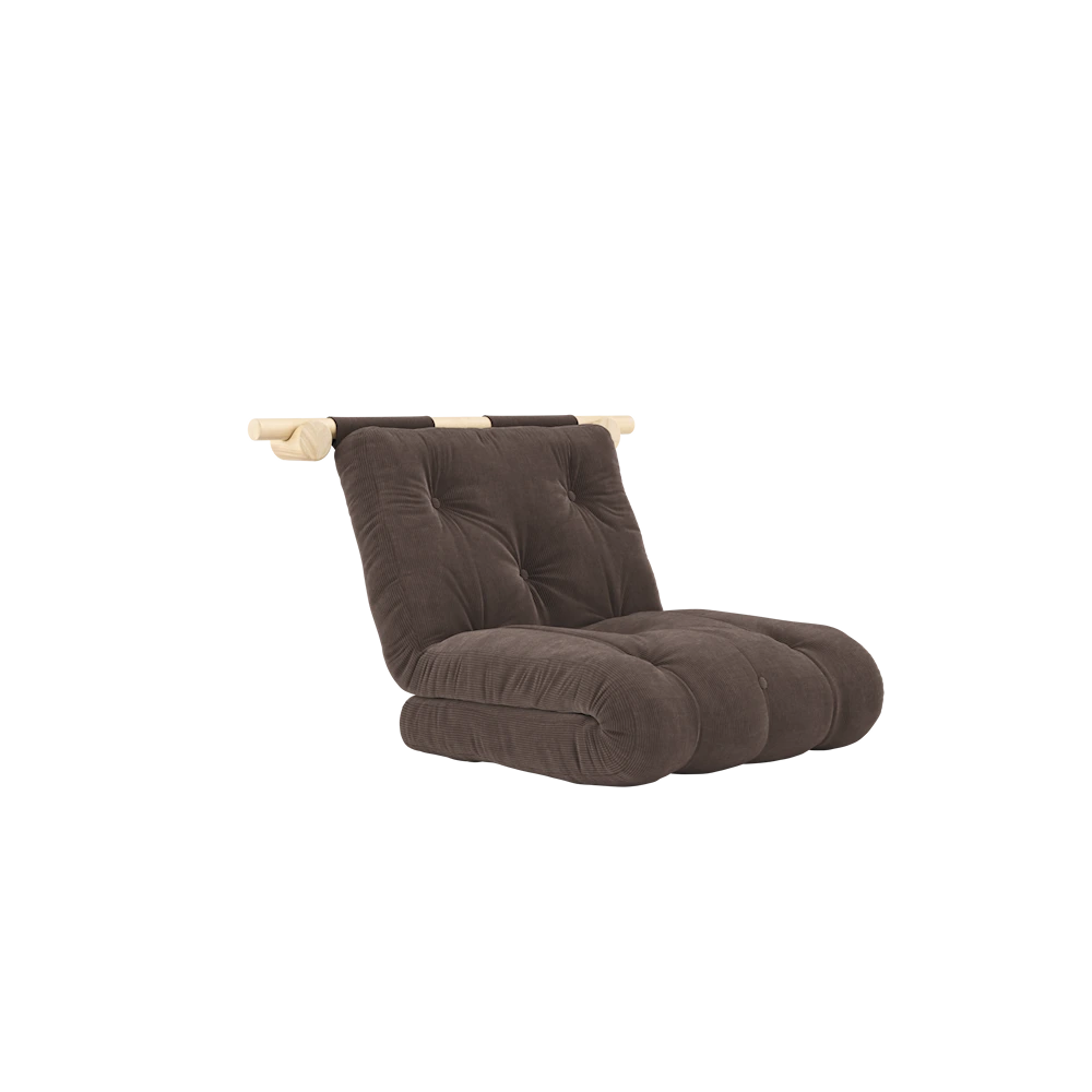 KARUP DESIGN Rozkládací křeslo HOOKED tmavě hnědé