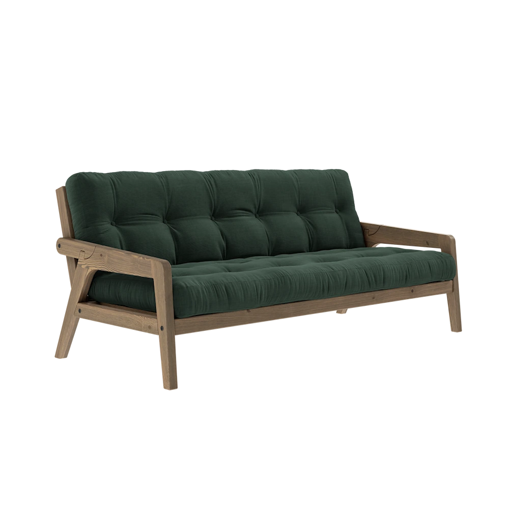 KARUP DESIGN Třímístná rozkládací pohovka GRAB zelená 204 cm