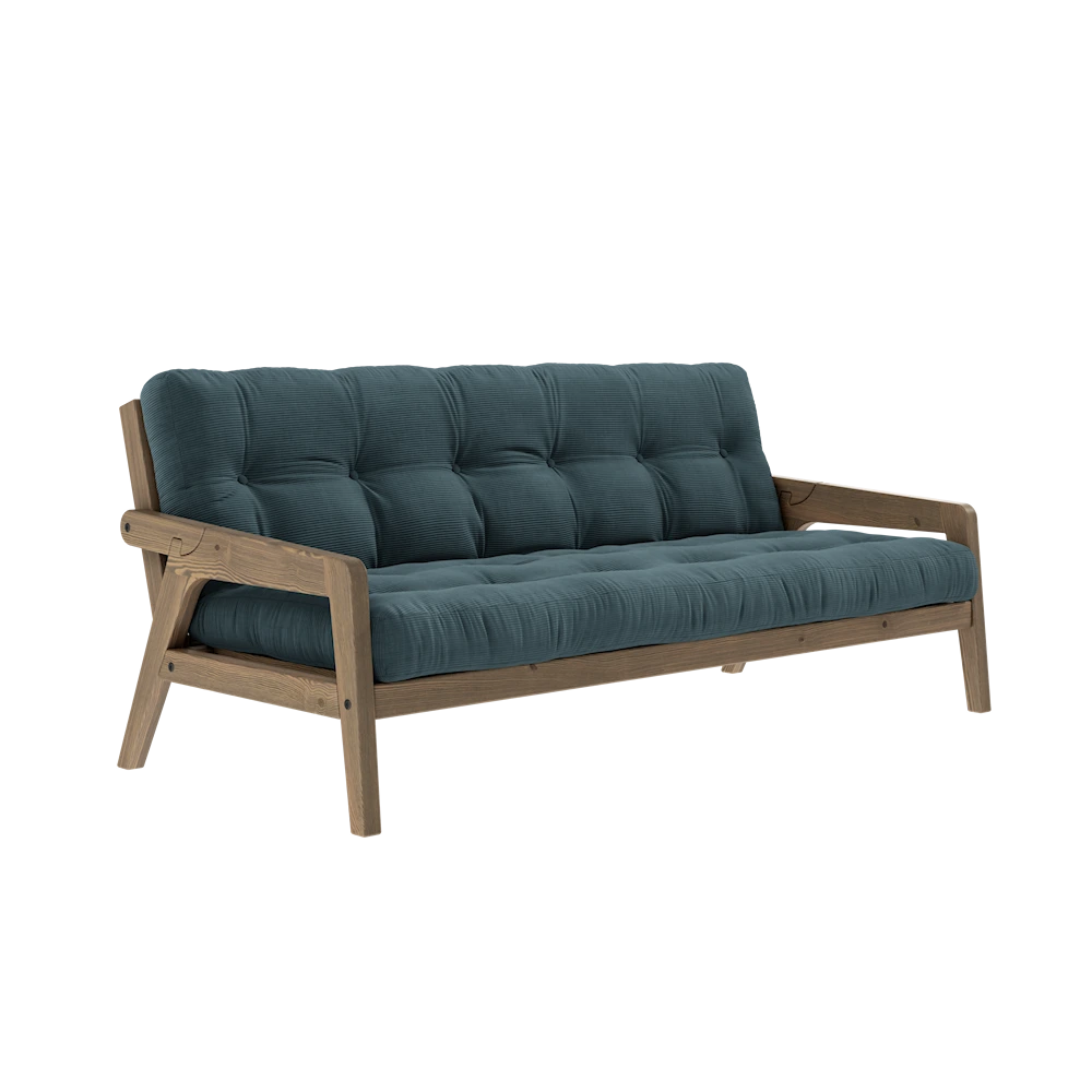 KARUP DESIGN Třímístná rozkládací pohovka GRAB tmavě modrá 204 cm