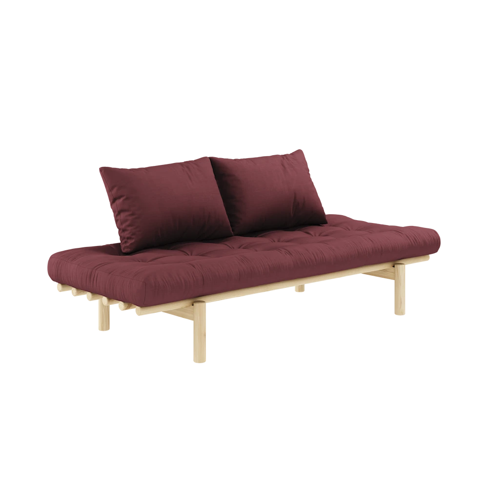 KARUP DESIGN Dřevěná pohovka PACE vínová 75x200 cm