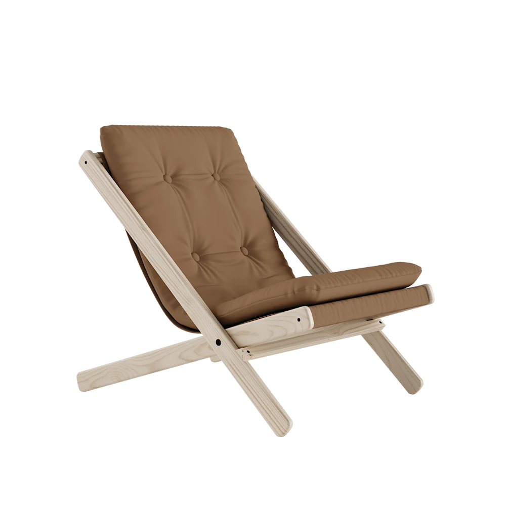 KARUP Skládací křeslo BOOGIE přírodní s mocca potahem