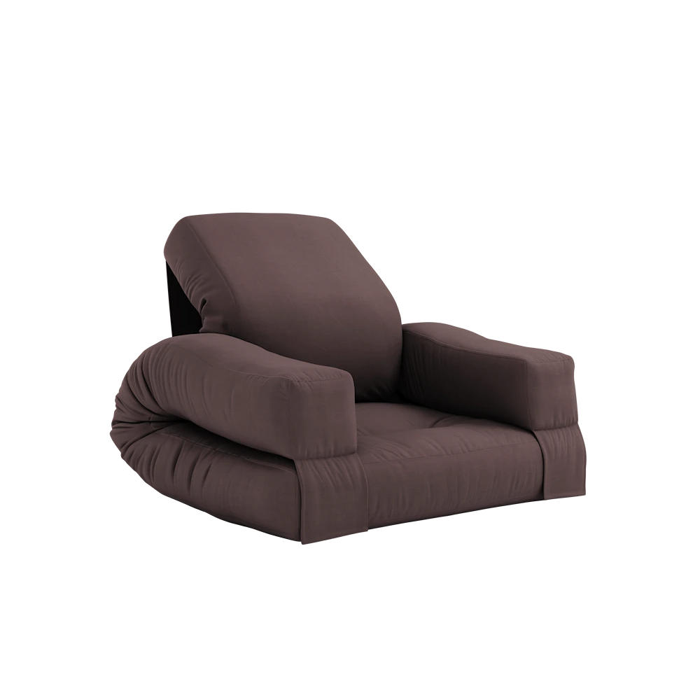 KARUP DESIGN Rozkládací dětské křesílko MINI HIPPO tmavě hnědé