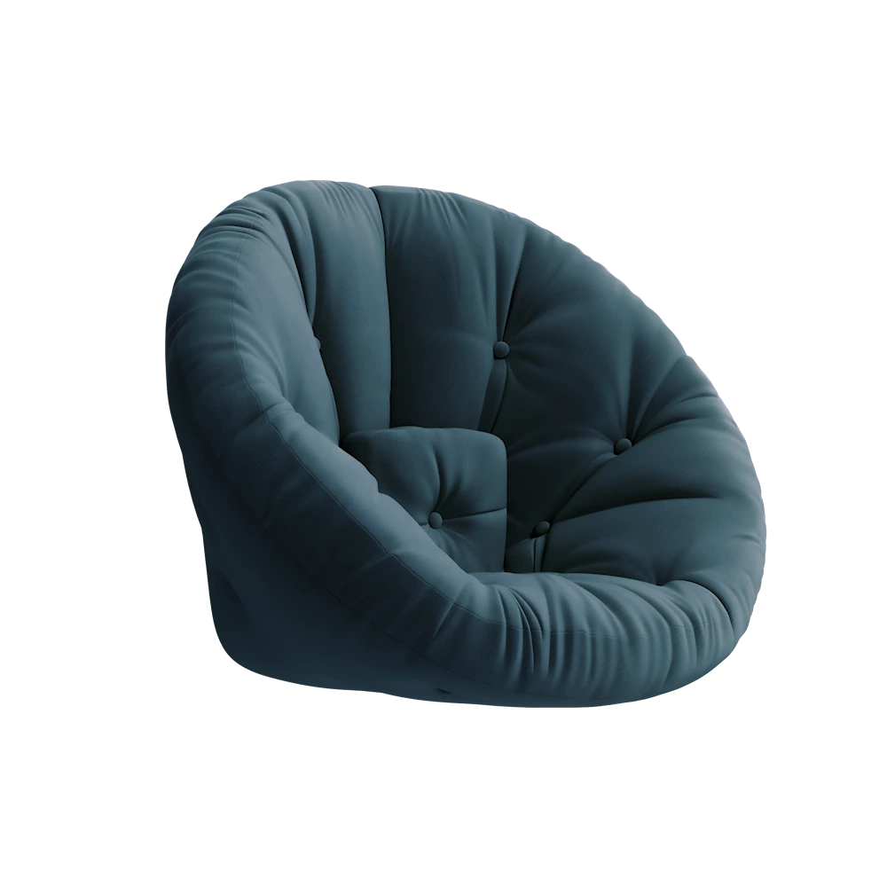 KARUP DESIGN Rozkládací křeslo NIDO petrolejově modré