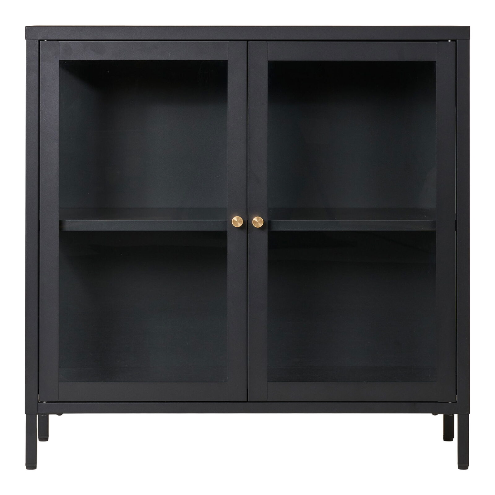 House Nordic Skleněný kabinet DALBY černý