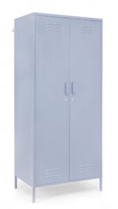 BIZZOTTO Kovová šatní skříň CAMBRIDGE světle modrá
