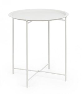 BIZZOTTO Kulatý konferenční stolek AUSTIN bílý ø46 cm