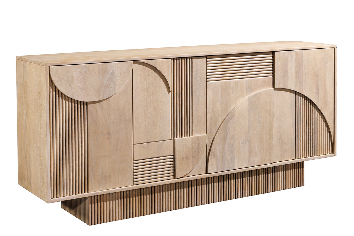 Invicta Mangová komoda ART DECO světlá 170 cm