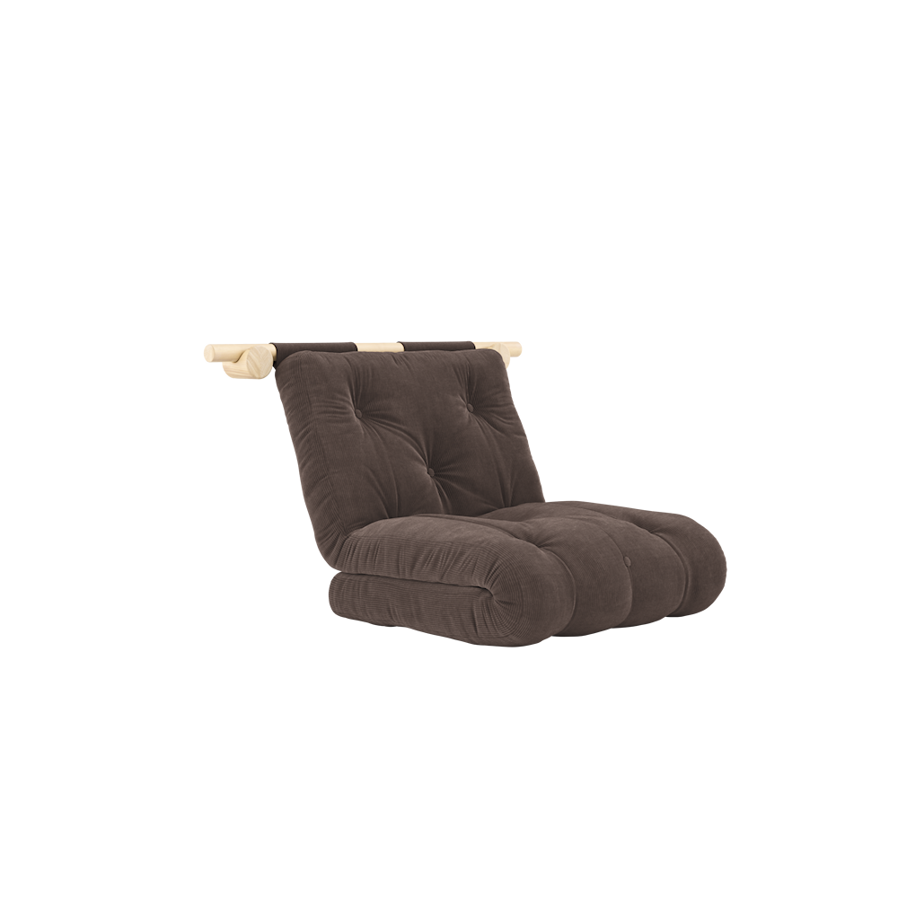 KARUP DESIGN Rozkládací křeslo HOOKED tmavě hnědé