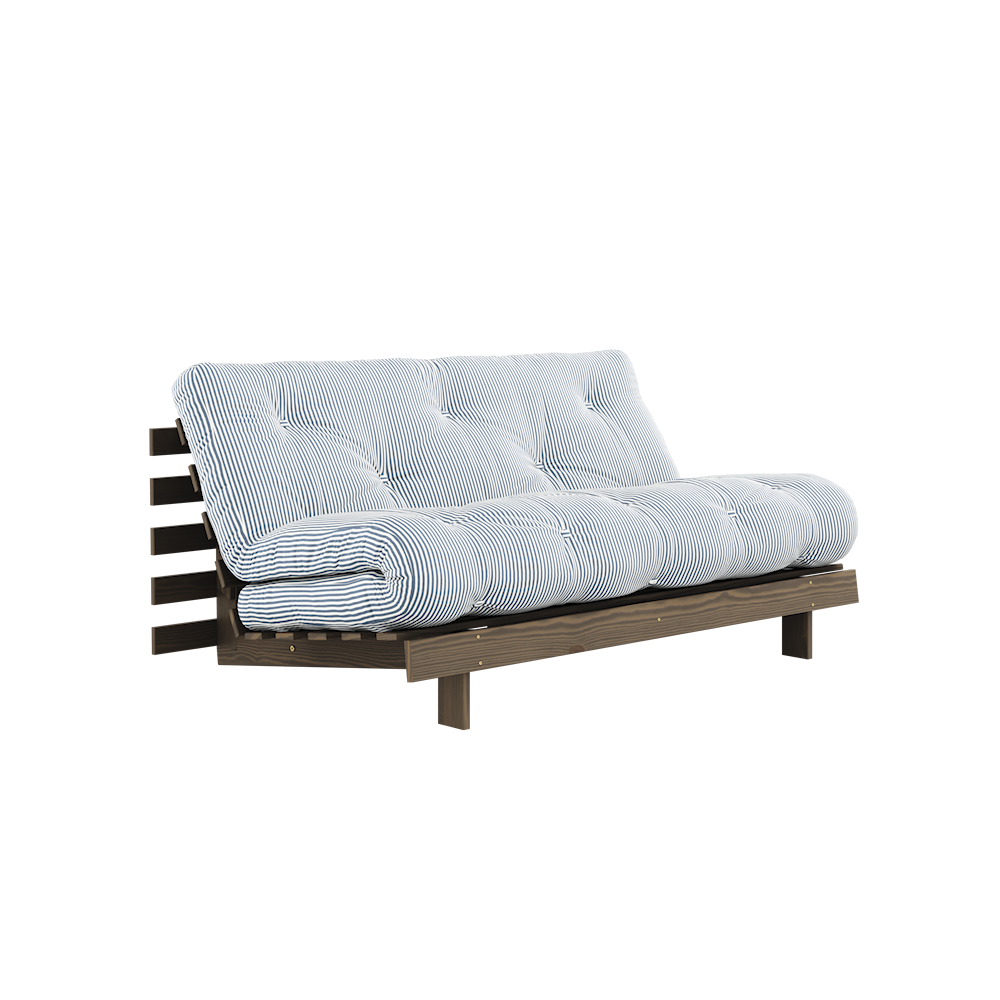 KARUP DESIGN Námořnická rozkládací pohovka ROOTS s konstrukcí z tmavě hnědého dřeva 160x200 cm