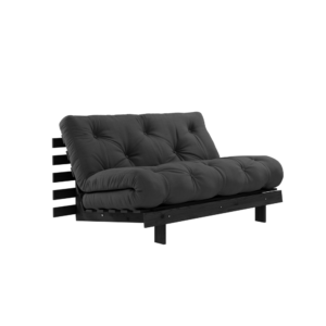 KARUP DESIGN Černá rozkládací pohovka ROOTS s konstrukcí z černého dřeva 140x200 cm