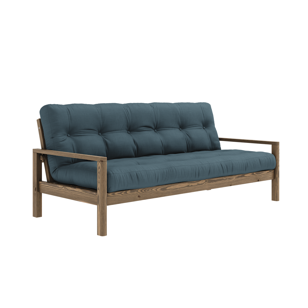 KARUP DESIGN Dřevěná rozkládací pohovka KNOB petrolej 205 cm