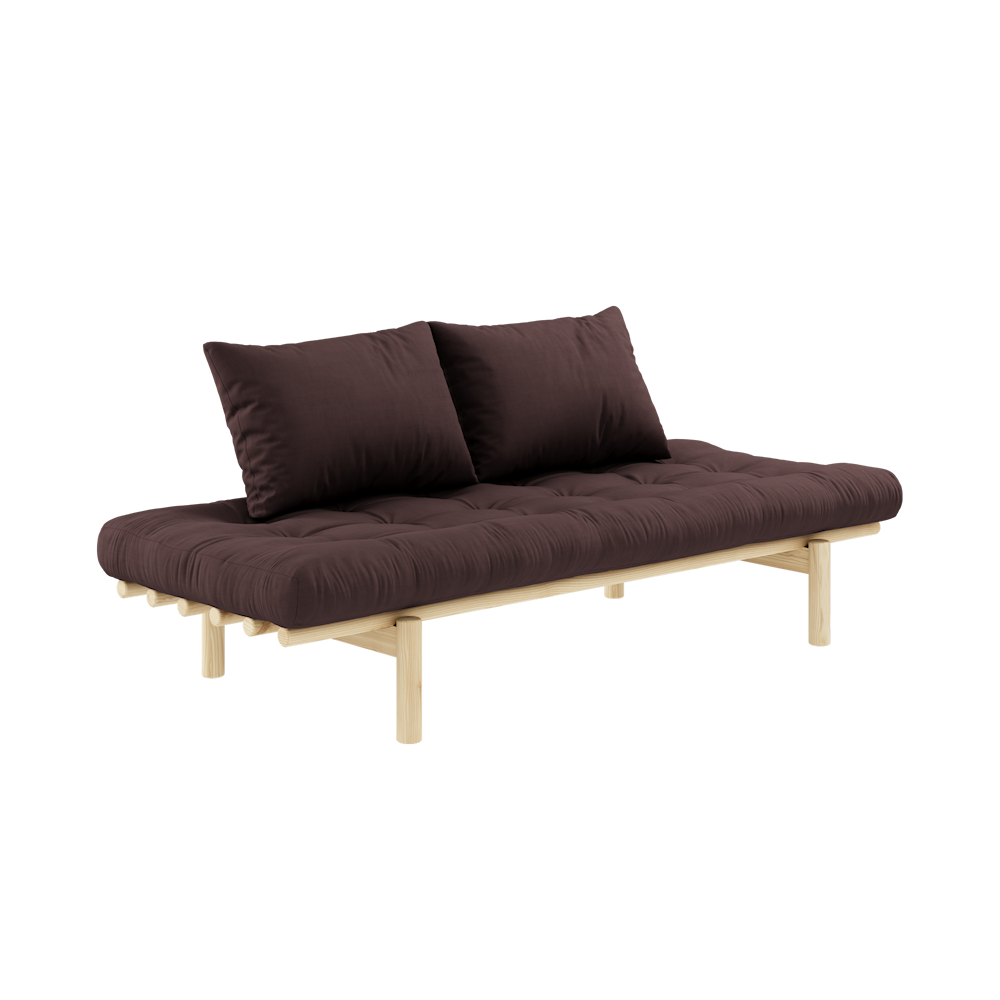 KARUP DESIGN Dřevěná pohovka PACE tmavě hnědá 75x200 cm