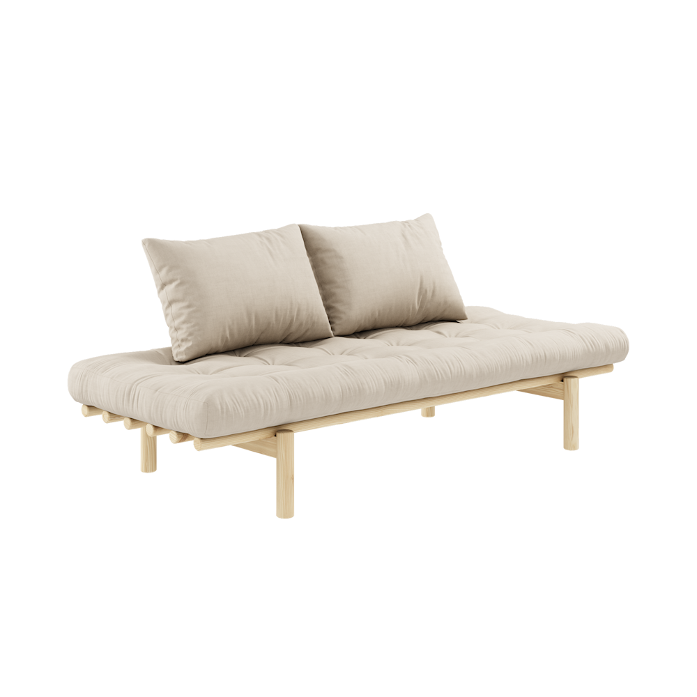 KARUP DESIGN Dřevěná pohovka PACE světle béžová 75x200 cm
