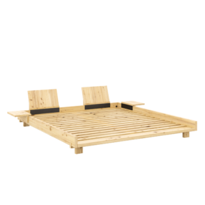 KARUP Dřevěná postel SOCIAL s nočními stolky 180x200 cm přírodní