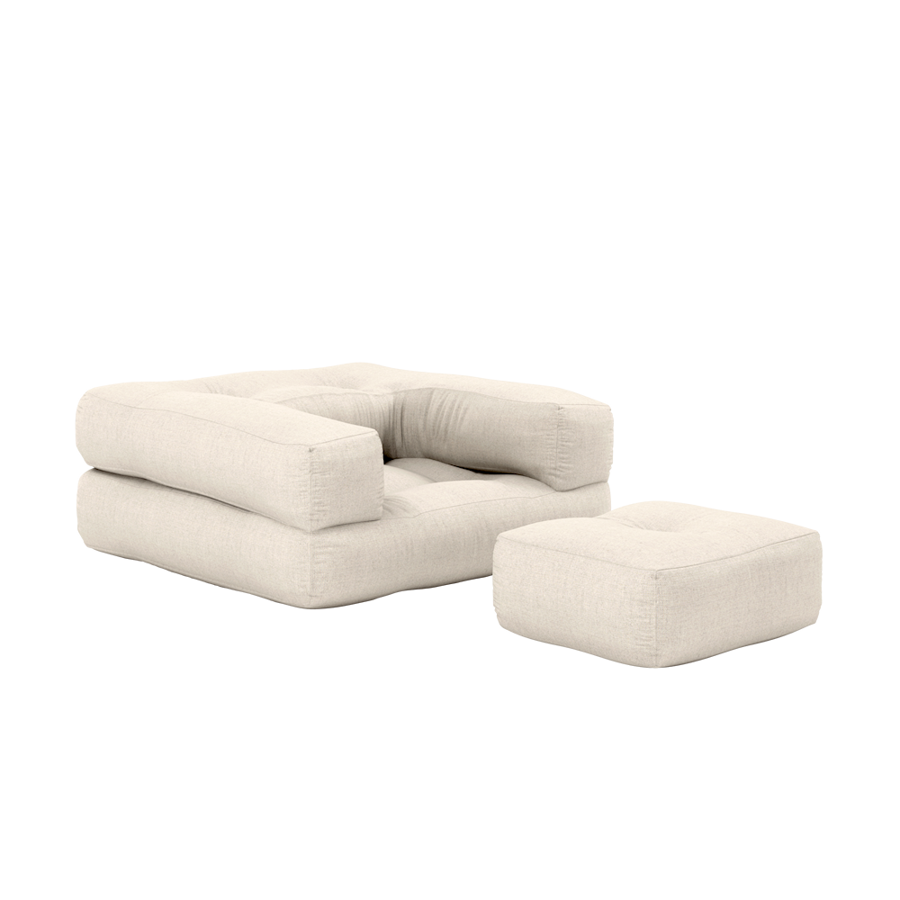 KARUP DESIGN Dětské rozkládací křeslo 3v1 MINI CUBE lněné