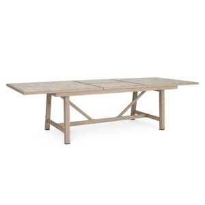 BIZZOTTO Rozkládací zahradní stůl KALIMERA světlý 212-285x106 cm
