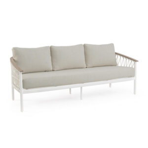 BIZZOTTO Třímístná zahradní pohovka FENIX bílá 205cm