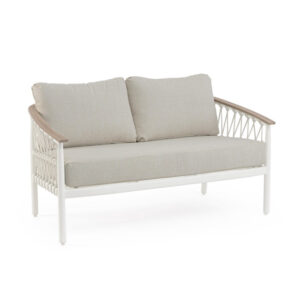 BIZZOTTO Dvoumístná zahradní pohovka FENIX bílá 140cm