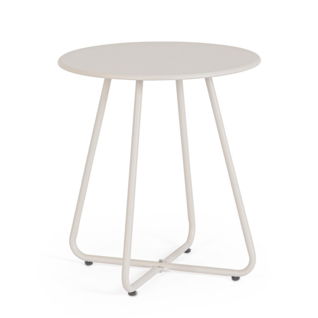 BIZZOTTO Kulatý konferenční stolek JABLE krémový ø45 cm