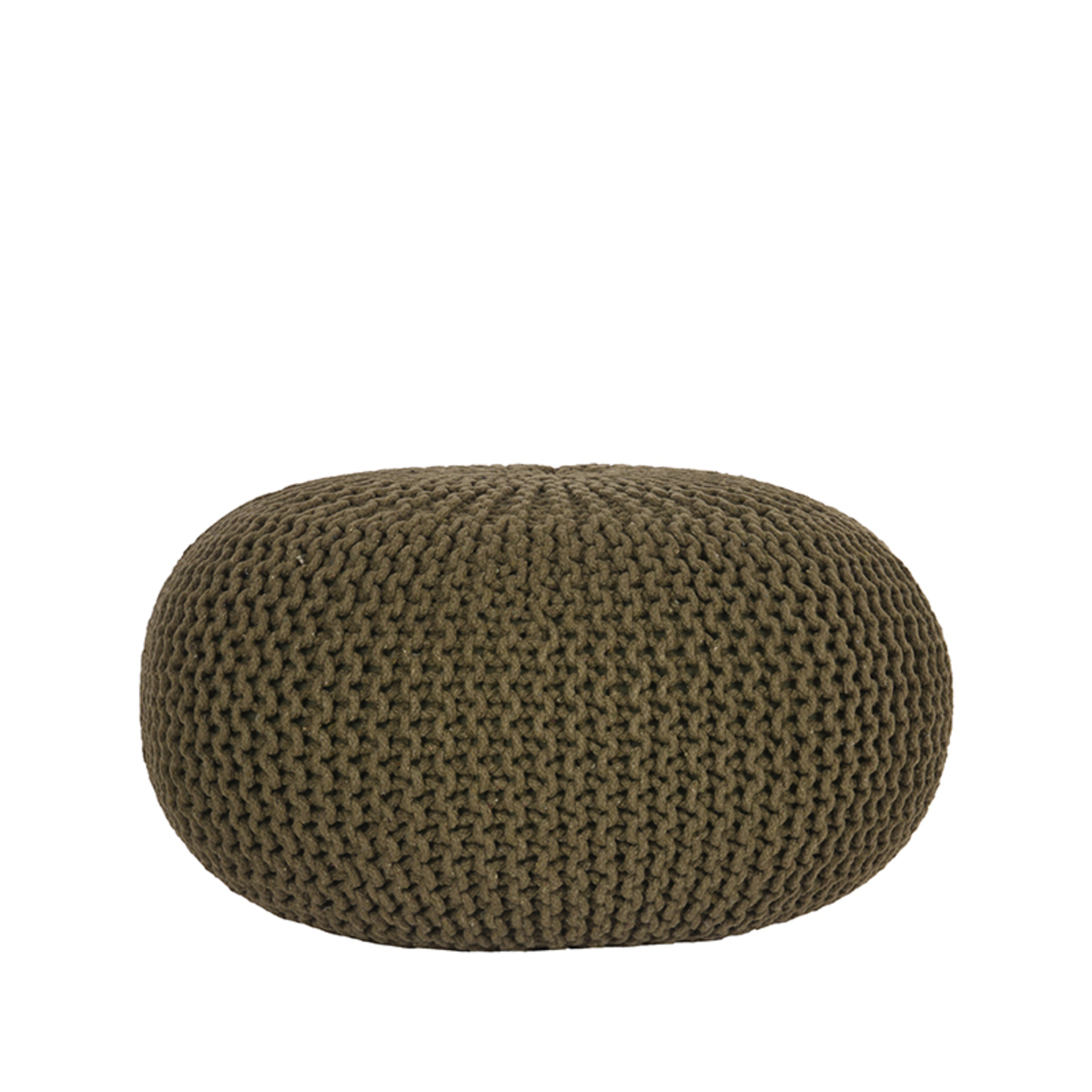 LABEL51 pletený puf GEBREID armádní zelená L Color: Army green