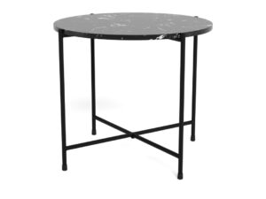 ACTONA Kulatý odkládací stolek AVILA černý ⌀52 cm